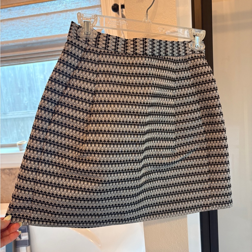 BCBGMaxAzria Black and White Mini Skirt